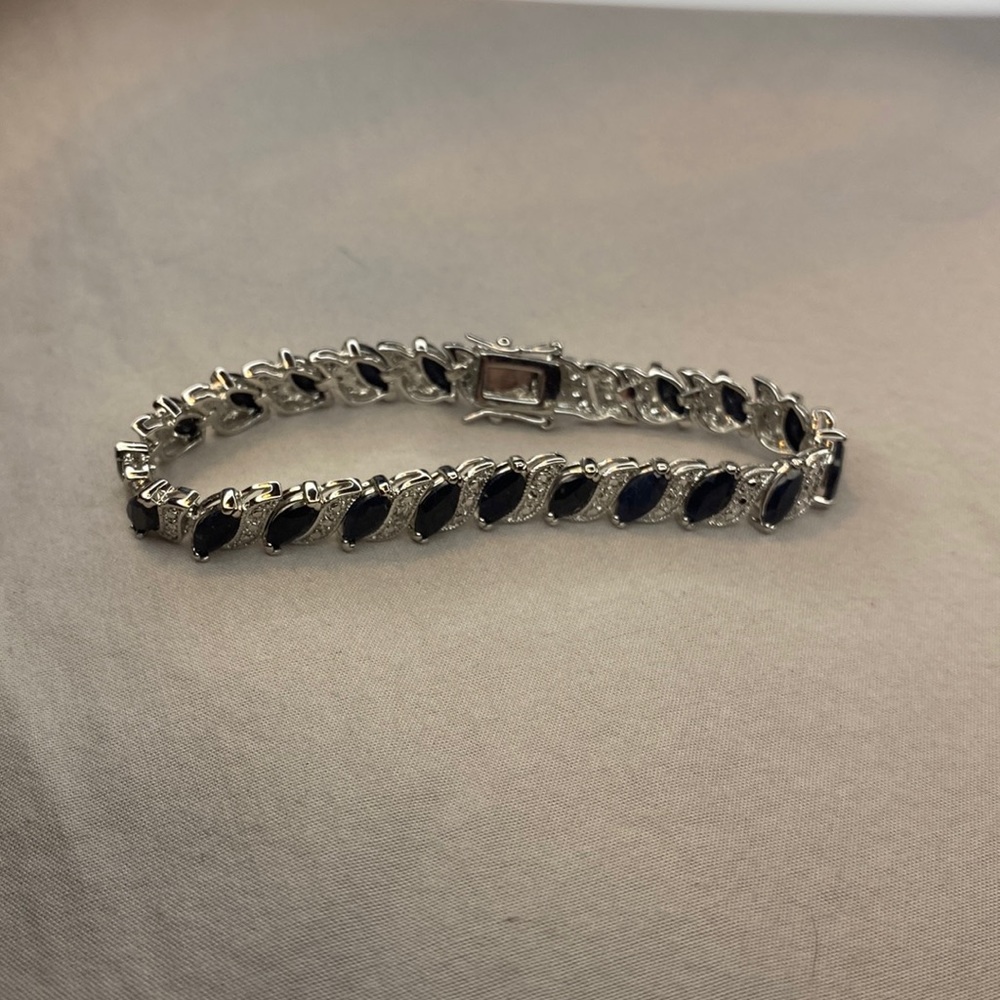 Black and silver bracelet